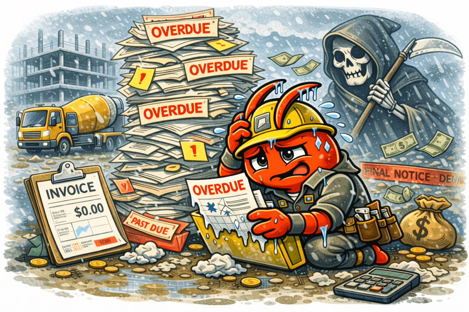 AI agents for Adelaide concreters - Unpaid Invoices Pile Up